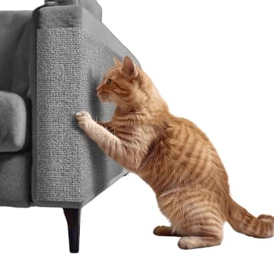 Arranhador Adesivo Premium Para Gatos- Sofá Cama Box 50x50cm (CINZA CLARO)