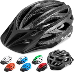 Gudook Capacetes de bicicleta para homens – Capacete de bicicleta feminino adulto – Capacete de ciclismo leve e ajustável com viseira removível para ciclistas de estrada de montanha