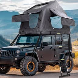 Nice C Barraca inflável de telhado com colchão de ar e escada, barraca de Jeep de caminhão SUV para acampamento, barracas pop-up de fácil configuração com bomba, barracas terrestres à prova d'água à
