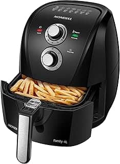Fritadeira Sem Óleo Air Fryer 4L, Mondial, Preto/Prata, 1500W, 110V - AFN-40-BFS
