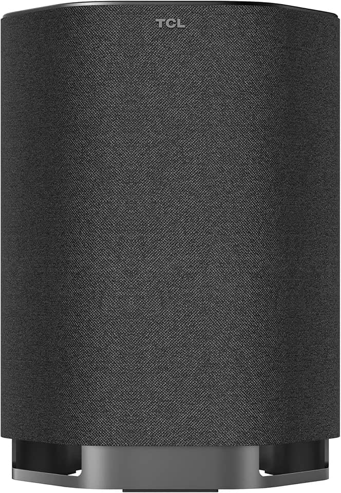 TCL Subwoofer Z100 sem fio para home theater com tecnologia Dolby Atmos FlexConnect, woofer de 13,3 cm, potência de saída de 130 W, calibração inteligente