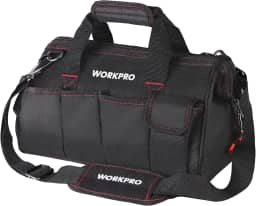 WORKPRO Bolsa de ferramentas de 35,5 cm, organizador de ferramentas com alça de ombro ajustável, W081021A