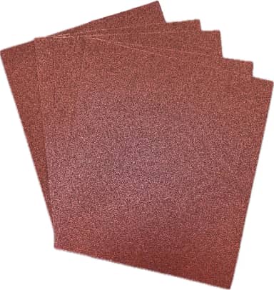 Folha de Lixa Grão 60 – Kit com 5 Folhas 22,5×27,5 cm – Desbaste Rápido para Massa, Madeira, Gesso, Tinta e Reboco