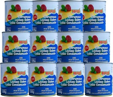 Leite Condensado Diet Hué Sem Glúten Zero Açúcar 12 Latas