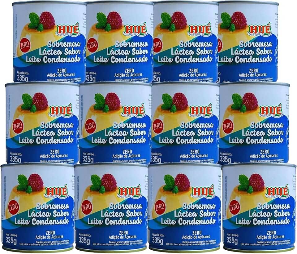 Leite Condensado Diet Hué Sem Glúten Zero Açúcar 12 Latas