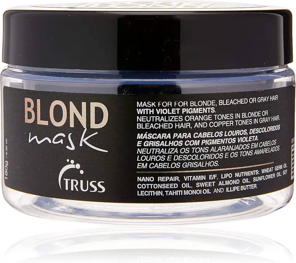 Truss Blond Mask | Máscara Matizadora com Pigmento Violeta para Neutralização do Amarelado e Hidratação Profunda | 180 g