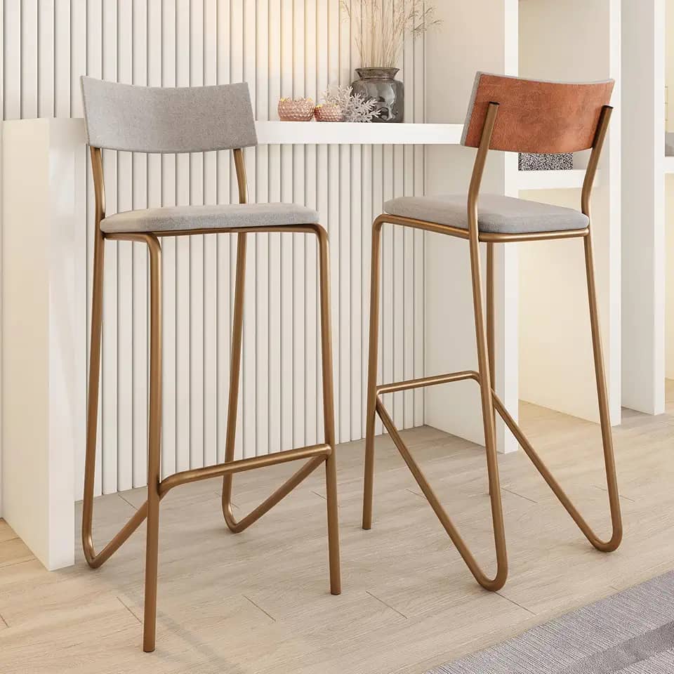 Kit 2 Banquetas Altas Cozinha Balcão 1747 Carraro (Rosê)