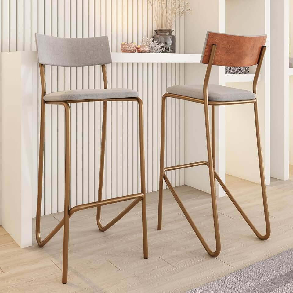 Kit 2 Banquetas Altas Cozinha Balcão 1747 Carraro (Rosê)