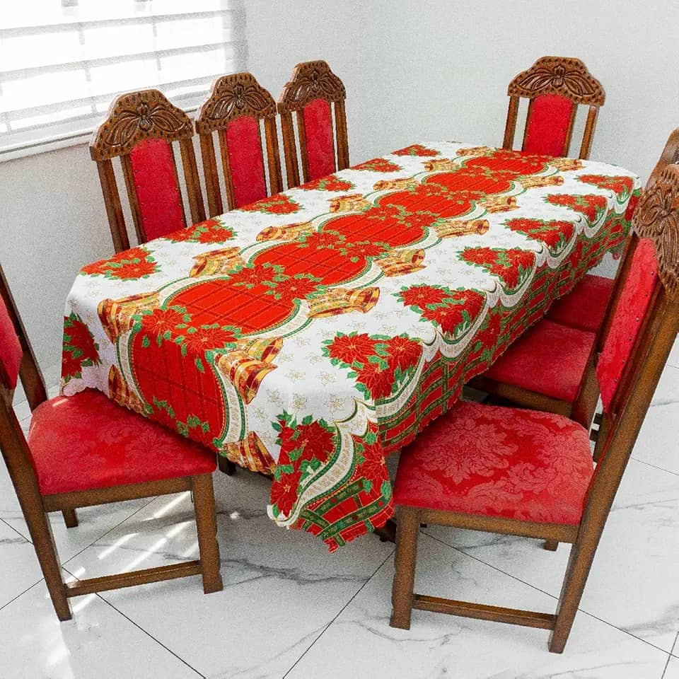 Toalha de Mesa Natalina 8 Lugares 2,50m x 1,40m Oxford (Cor 14)