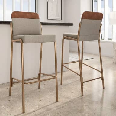 Kit 2 Banquetas Altas Duo Carraro Areia e Rosê