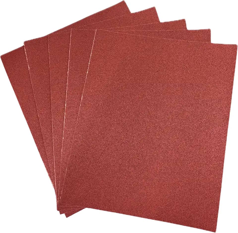 Lixa Grão 150 – Kit com 5 Folhas 22,5×27,5 cm – Acabamento Intermediário-Fino para Madeira, Massa, Gesso, Pintura e Reforma