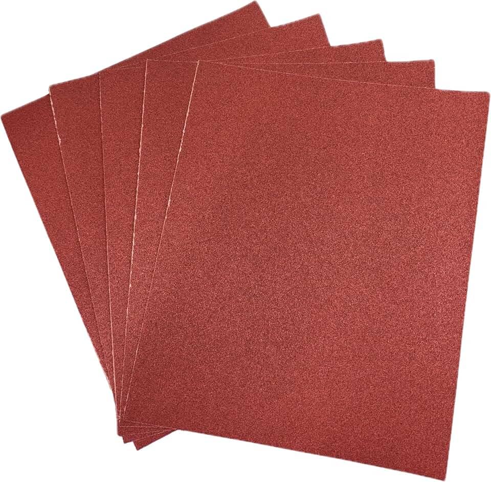 Folha de Lixa Grão 120 – Kit com 5 Unidades | Lixa 120 para Madeira, Massa, Metal e Uso Geral | Acabamento Uniforme e Ótima Durabilidade