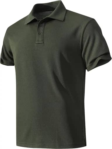 Camisa polo masculina de secagem rápida de manga curta para golfe tênis diária casual gola camiseta