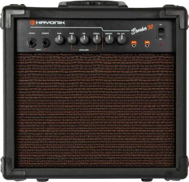 HAYONIK, Amplificador Cubo Para Contrabaixo, falante de 6" 30W RMS, Entrada para contrabaixo ativo e passivo, Preto - Breaker30