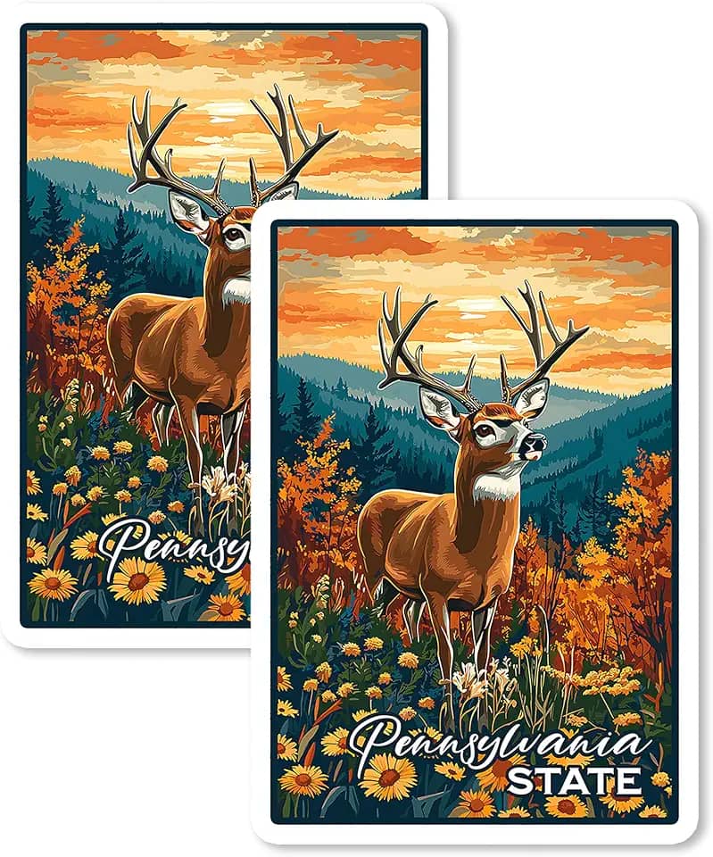 Ímã do Estado da Pensilvânia 10 cm, 2 unidades, vinil, para lembrança, presente, geladeira, geladeira, lava-louças, ID 44999