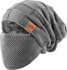 Gorro para homens e mulheres chapéus quentes de inverno tricotado despojado boné de caveira grossa