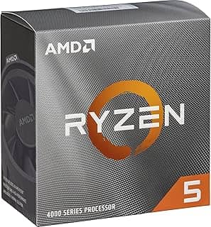 AMD Ryzen 5 4500 6 núcleos, processador de desktop desbloqueado de 12 fios com refrigerador Wraith Stealth, Cerâmica cinza