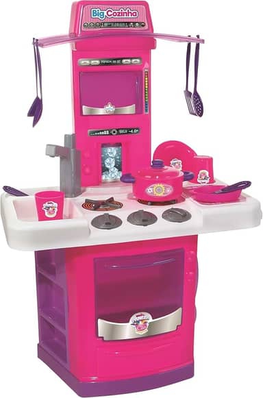 Nova Big Cozinha Infantil Completa Rosa, Big Star