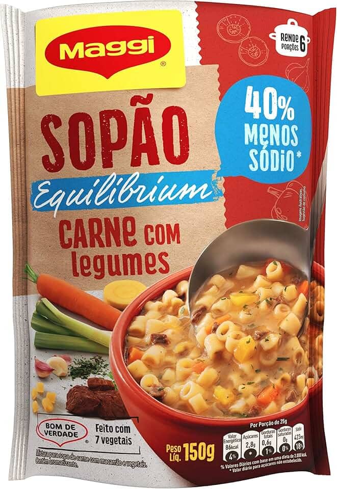 MAGGI Equilibrium Sopão Carne com Legumes Sachê 150g
