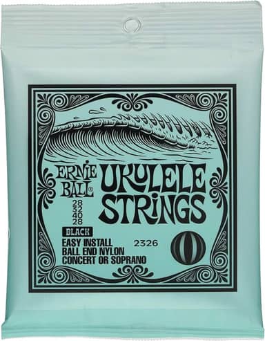 Ernie Ball Ukulele Ball End Nylon Strings, Black (P02326)