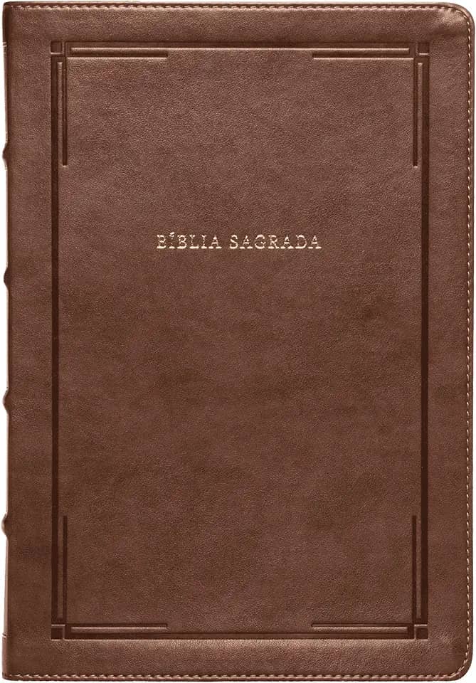 Bíblia Slim NVI, Letra Grande, Couro-soft marrom, Luxo, Barroca: Bíblia NVI Compacta