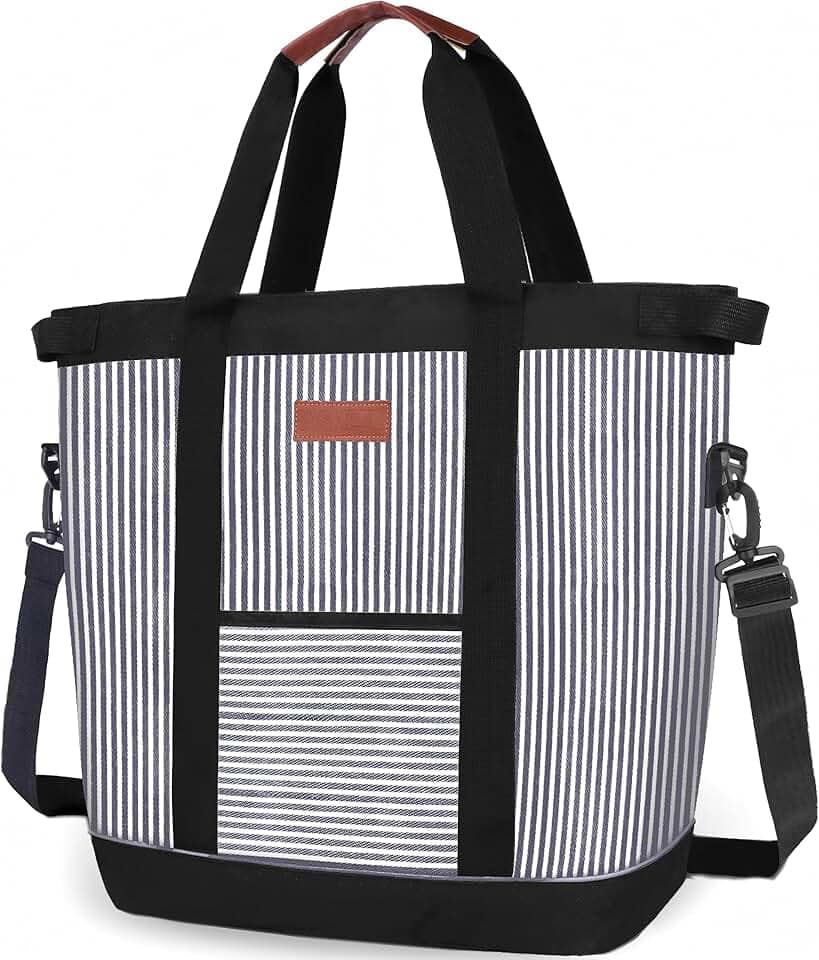INSMEER Bolsa Térmica Grande Portátil - 45 latas/35L, Mochila Termica DobráVel Macia, Bolsa Térmica Feminina à Prova De Vazamentos/Isolada/ReutilizáVel Para Praia, Acampamento, Supermercado