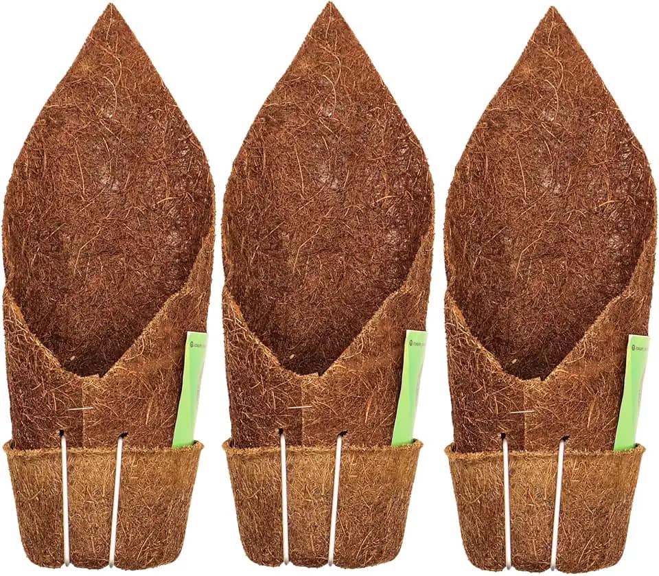 Kit 3 Vaso Suspenso Fibra de Coco Kopin Coquim com Suporte Para Pendurar Orquídeas, Samambaias, Bromélias e Outras Plantas