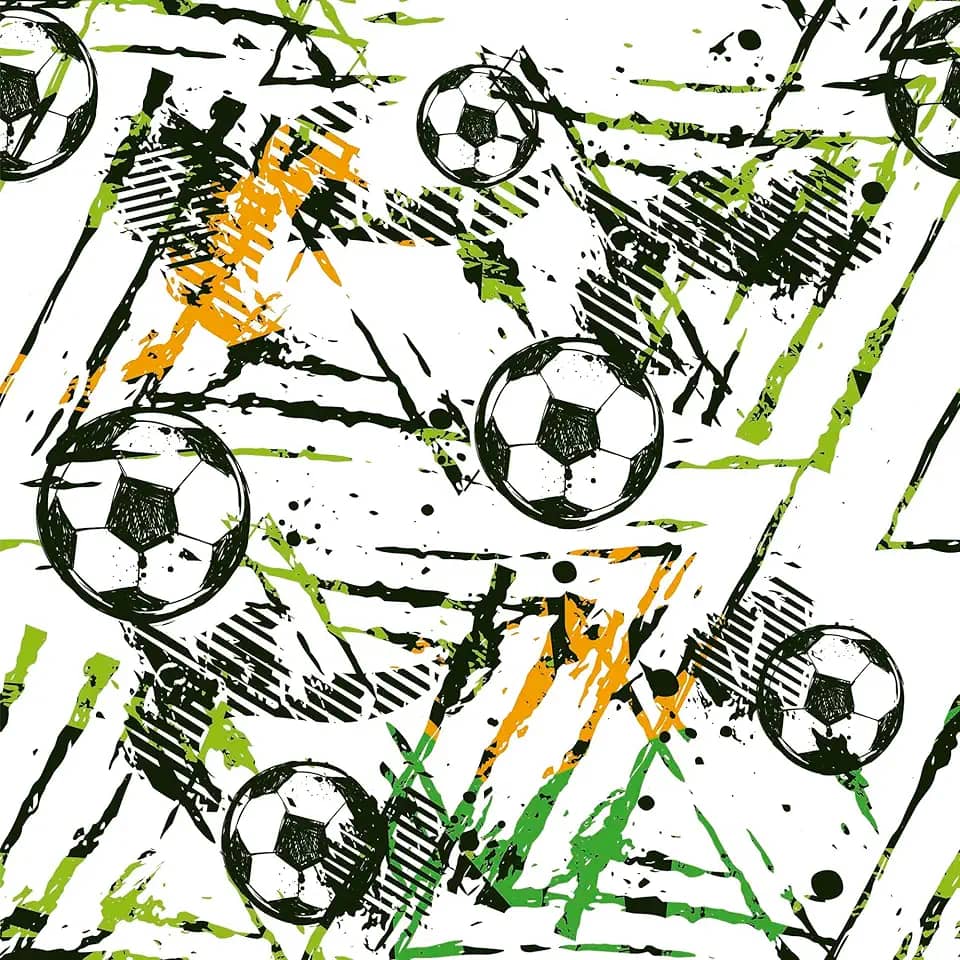 Papel De Parede Adesivo Futebol Bola Quarto 5m
