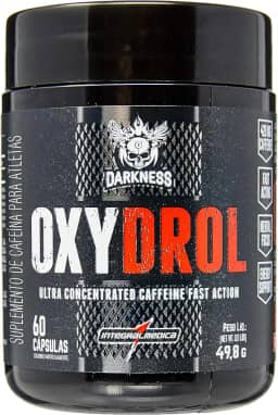 DARKNESS Termogênico Oxydrol Ultra Concentrado Sabor Neutro - 400 mg de Cafeína por Dose - Rápida Absorção - Estimula a Queima de Gordura - 60 Cápsulas