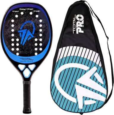 Raquete Beach Tennis Carbono 12k Total Pro 2025 + Capa | Leve e equilibrada | 1 ano de garantia