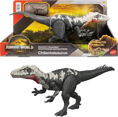 Jurassic World Dinossauro de Brinquedo Rebirth Rastreadores Gigantes Chilantaisaurus para crianças a partir de 4 anos
