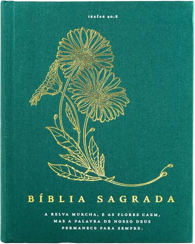 Bíblia NVI com Espaço para Anotações, Tecido, Leitura Perfeita, Ramalhete