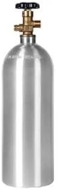 Cilindro de gás CO2 de liga de alumínio AmazGas de 2,3 kg, equipado com válvula CGA320, projetado especificamente para separar cerveja e água com gás