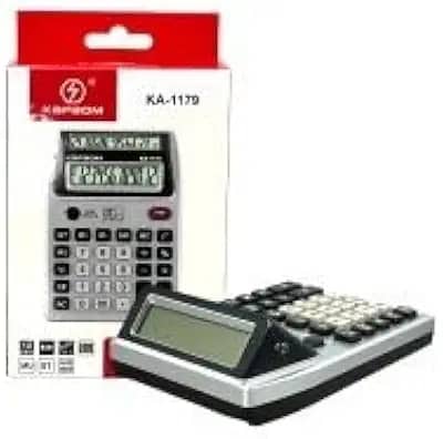 Calculadora Eletrônica de Mesa Kapb com Duplo Visor LCD Digital – Números Grandes, Alta Precisão, Ideal para Escritório, Loja, Contabilidade e Uso Diário