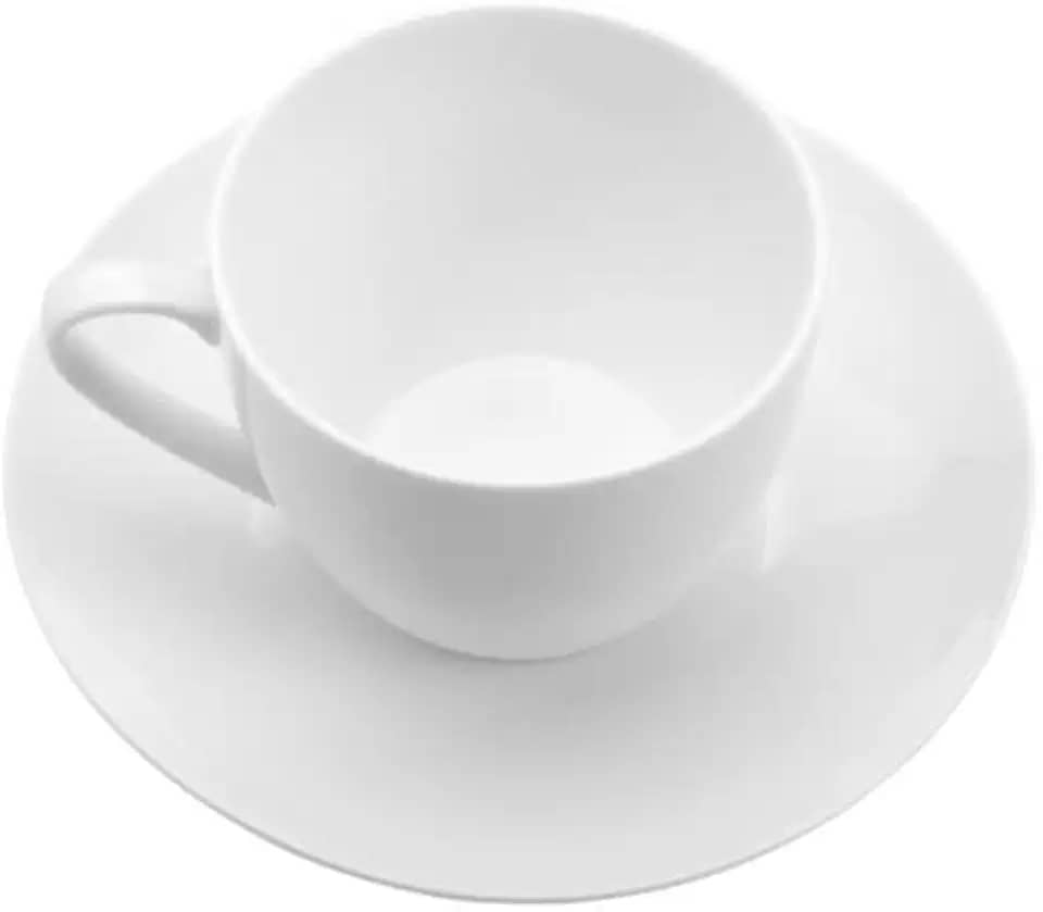 Lyor XÍCARA DE CHÁ COM PIRES DE PORCELANA CLEAN 220ML BRANCO