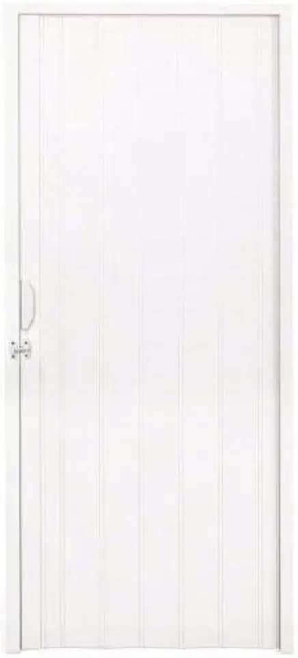 Porta Sanfonada PVC Polifort 210cmx100cm Branco Neve