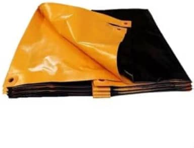 Lona Pvc Emborrachada 5x5 Laranja/preta, Caminhão 500 Micras