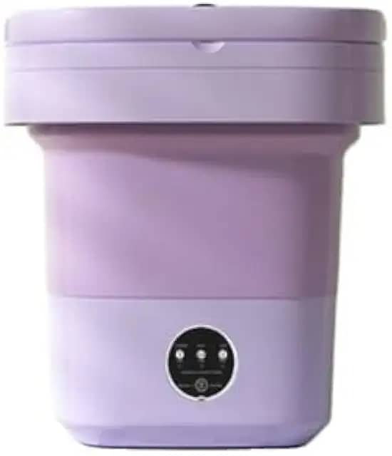 Mini Lavadora de Roupas Dobrável Portátil 10L – 36W, Automática, Baixo Consumo de Água e Energia – Ideal para Viagens, Apartamentos e Camping (Aleatório)