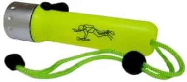 Lanterna de Mergulho LED 3W, Verde, 200lm, Alcance 50m, À Prova D'água IPX6, Profundidade até 20m