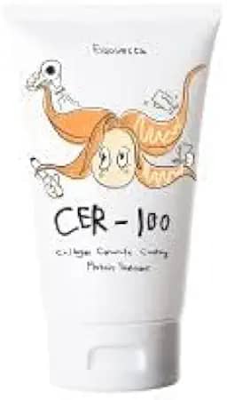 Elizavecca CER-100 Máscara Capilar Proteico 100ml | Colágeno + Ceramidas, Reconstrução Profunda para Cabelos Danificados e Ressecados