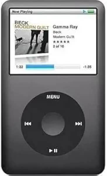 Compatível com leitor de música iPod Classic 7ª geração de 160 GB, cinza espacial, com acessórios em caixa lisa branca
