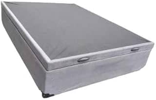 Cama Box Baú Casal Blindado Suede Cinza