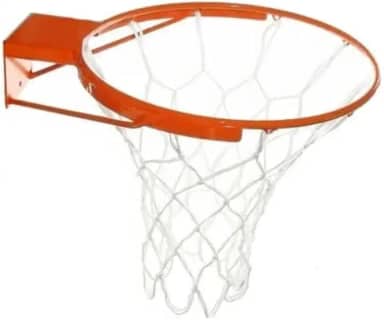 Aro de Basquete Cesta Tamanho Oficial Basquete Aço Carbono 45cm com Rede Chuá e Presilhas