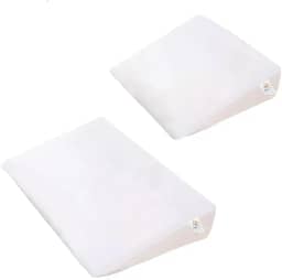 Kit Travesseiro Antirrefluxo para Berço e Carrinho, Inclinação 15°, 100% Algodão, 2 Unidades