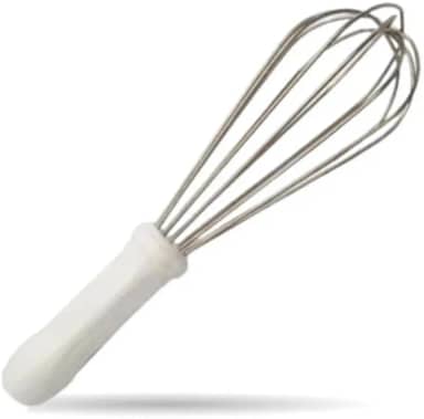 Batedor Fouet Inox Profissional Branco 25cm 30cm 35cm 40cm Fue Creme Clara Bolo Massa (25cm)