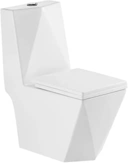 Vaso Sanitário Monobloco Completo Diamante - Caixa Acoplada branca