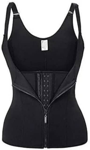 Cinta Modeladora Dupla Compressão Redutor Ziper Cor:Preto Tamanho:M