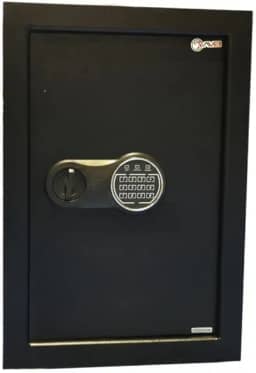 Cofre de Parede Digital AVB, Aço, 57 x 34 x 8 cm, Preto, com Chave de Emergência