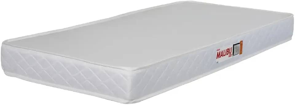 Colchão Solteiro Espuma D20 Malibu 88x188x12cm Branco Hellen
