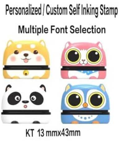 Desenho Animado Nome Personalizado Carimbo Para Roupas De Bebê Estudante Capítulo Selo Infantil Fofo Crianças (Coruja)
